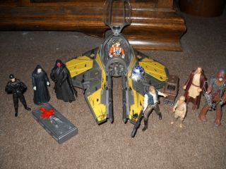  Vehicle & Action Figure LOT   Jedi Sith Starfighter Droid Toys Figures