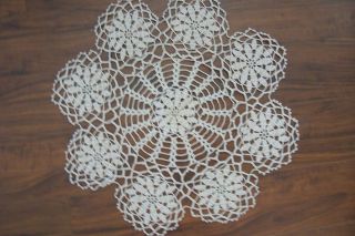Vintage Crocheted Doily Dresser tablecloth topper doily HUGE Beautiful