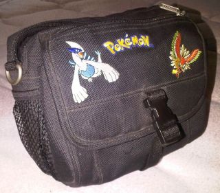  GAME BOY DS GBA POKEMON GOLD SILVER Black Storage Carry Case Tote Bag