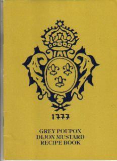 1777 Grey Poupon Dijon Mustard Recipe Cookbook 1980s