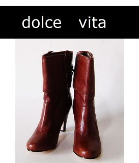 Dolce Vita Webber Ladies Marrone Italy Nappa Ankle Boots Shoes Size