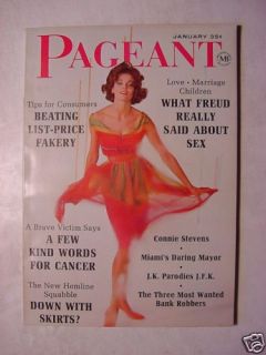 Pageant Magazine January 1963 Hope Lange Dolores Wettac