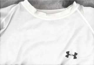 UNDER ARMOUR L Tank Top 95% Polyester 5% Elastane White Loose Perfect
