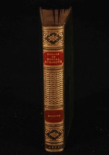 1875 Essays on Social Subjects M J Higgins 1st Fine BDG