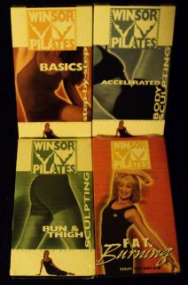 Lot of 4 VHS Winsor Pilates Total Body Sculpting 2 new 2 used Basic