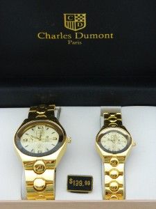CHARLES DUMONT PARIS His/Her Watches Gold #2368 Quartz Water Resistant