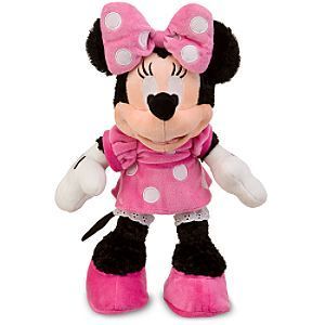 New Walt Disney Park Dress Up Minnie Mouse Pink 13 Inch Plush Stuffed