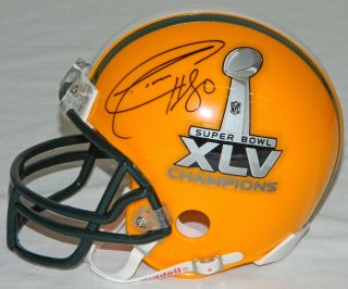 Donald Driver Signed Packers SB XLV Champs Logo Riddell Mini Helmet