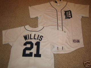 Detroit Tigers Dontrelle Willis Baseball Jersey L Wht