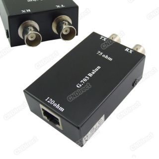 75 Ohm/120 Ohm Balun BNC/Ethernet Adapter Popular Useful G.703 BE0D