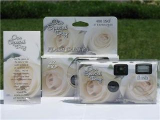 10 Elegant Rose Disposable Wedding Cameras Free SHIP US