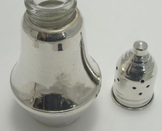  Silver Salt Pepper Shakers Duchin Creation Weighted Glass