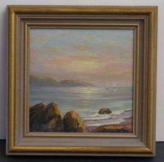 Gladys Duckworth Verne of Laguna Oil Painting Seascape Sailboats