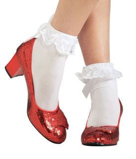 Womens Small Dorothy Red Glitter Shoes Wizard of Oz Costumes