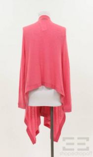 Donna Karan Pink Cashmere Open Front Sweater Size P