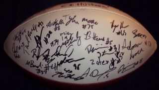 2011 Nebraska Cornhuskers team signed football  PROOF 30 SIGS 
