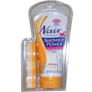 NAIR HAIR REMOVAL 5.1 oz Exfoliating SHOWER POWER Body Cream ~NEW~