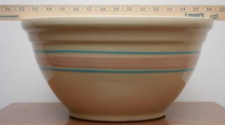 Huge Vintage x Large Pink Blue Mixing Bowl 14 McCoy American Pottery