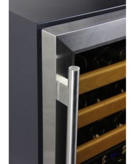  Dual Zone Wine Cellar Refrigerator   Black Cabinet with Stainless Door