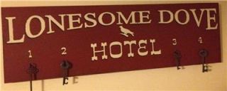 Lonesome Dove Hotel Sign with Old West Style Skeleton Keys Free