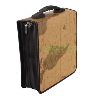 New 240 Disc CD VCD DVD Storage Holder Case Map Pattern Brown 004