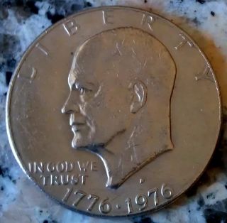 Dwight D Eisenhower 1776 1976 Silver Dollar Coin RARE Bicentennial