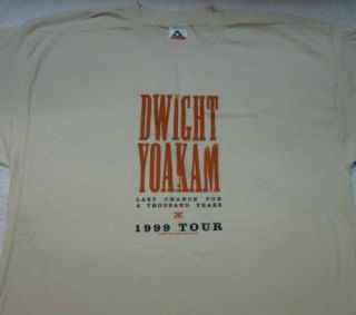 New Dwight Yoakam Last Chance 1999 Tour T Shirt XL