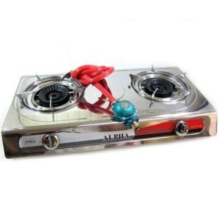  Gas Stove Double Burner Camping Tail Gate Tailgating Stoves