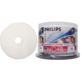 8x DVD R Double Layer White Inkjet Printable 8 5GB Dual DL Media Disk