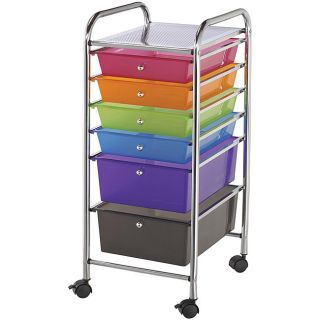 Multi Color 6 Drawer Storage Cart Storage Cart with 6 Drawers 15 5