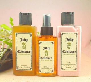 Juicy Couture Dog Shampoo Conditioner Coat Conditioning Mist 3 PC Set