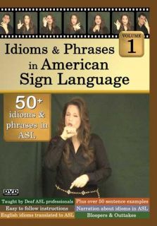 everyday american sign language idioms phrases volume 1 dvd video