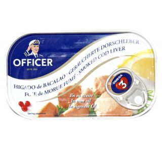 Officer Smoked Cod Liver 120g 4 26oz Delicious Canned Seafood from