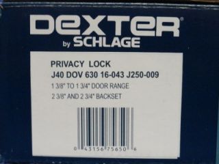 Dexter J40 Dov 630 16 043 J250 009 Privacy Lock Z24