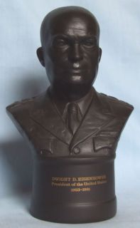 Wedgwood Basalt Bust President Dwight D Eisenhower