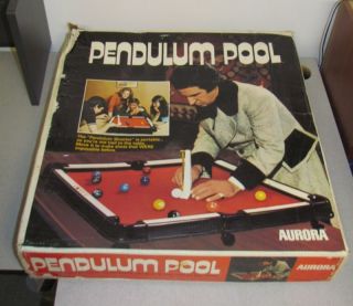 Aurora Pendulum Pool Table Top Game w Don Adams on Box
