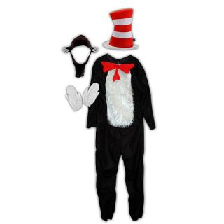Dr Seuss Deluxe Cat In The Hat Halloween Costume Adult Size L X L 12