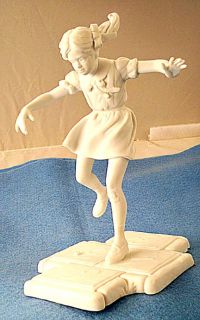 Statue Norman Rockwell Joys of Childhood Hopscotch Girl in Pigtails