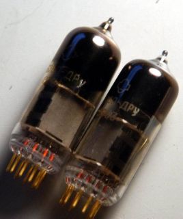 6E6P Dry Dru Audiophile Tetrode Tubes Gold Pins 2pcs