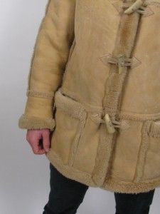 JJ Genuine Sheepskin Shearling Fur Leather Marlboro Mans Toggel Jacket