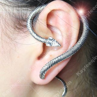   Temptation Snake Serpent Bite Ear Cuff Wrap Earrings Fancy Dress