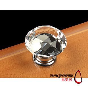  Clear Crystal Glass Drawer Cabinet Knob 30mm