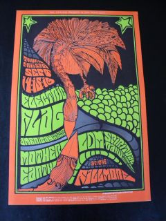 Original 1967 Electric Flag Fillmore Concert Poster Jim Blashfield