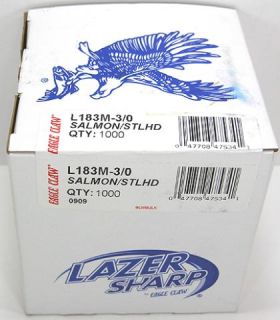 Eagle Claw 3 0 Lazer Sharp Salmon Hooks L183M 100 Pack
