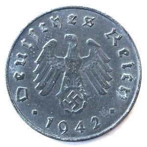 GERMAN COIN WW2 Old World War 2 with Military Eagle Germany Antique *