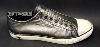 GUESS DONATO SILVER LEATHER MENS CASUAL SHOES NEW