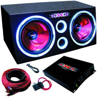 NEW Dual 10 Subs Car Amplifier Amp Kit Sub Box Car Audio Bass
