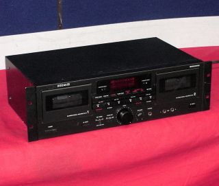 tascam 202 mkiii rack mount dual cassette recorder