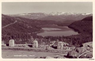 View of Donner Lake CA Eastmans Studio B 5745 Real Photo