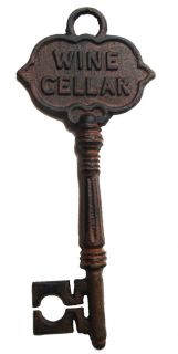 Antique Victorian Style Wine Cellar Door Skeleton Key